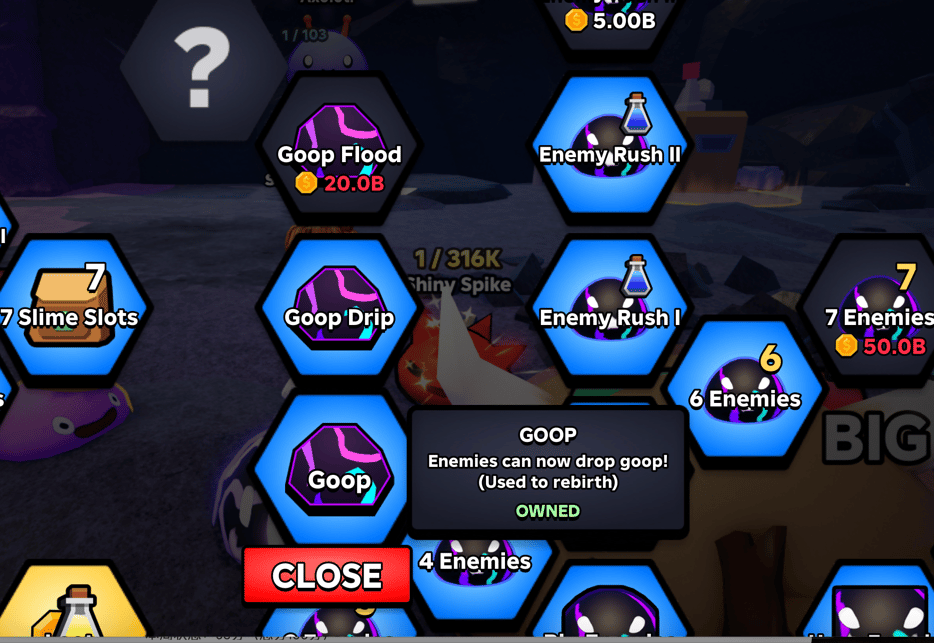 Goop Drops upgrade in Slime RNG